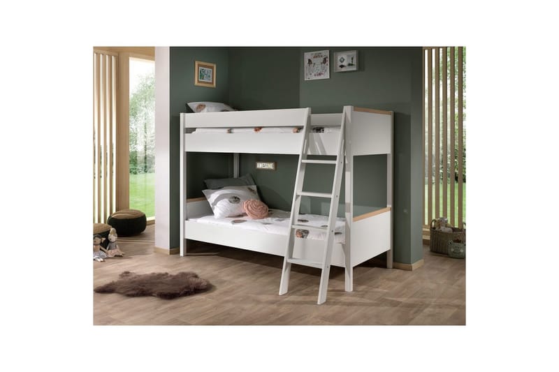 Kerrossänky Lontoo Valkoinen - Valkoinen - Huonekalut - Sänky - Kerrossängyt - Parvisänky