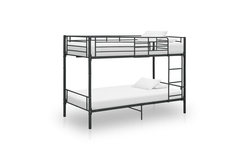 Kerrossänky musta metalli 90x200 cm - Musta - Huonekalut - Sänky - Kerrossängyt - Parvisänky
