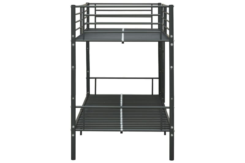 Kerrossänky musta metalli 90x200 cm - Musta - Huonekalut - Sänky - Kerrossängyt - Parvisänky