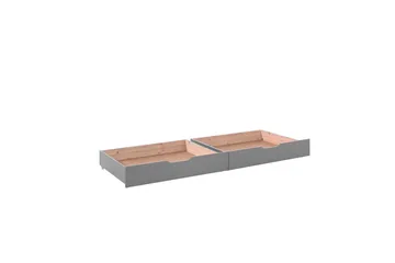 Kerrossänky Pino Set of 2 Drawers Harmaa, 180 cm - Harmaa, 180 cm - Huonekalut - Sänky - Kerrossängyt