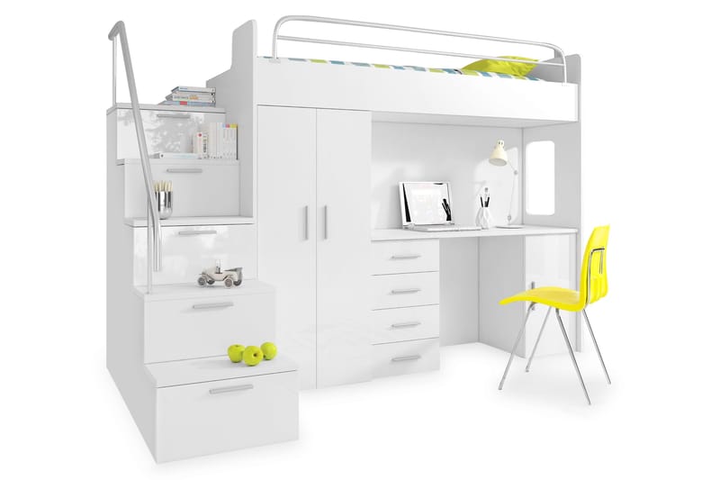 Lastensänky Tere säilytyksellä ja Kirjoituspöytä 245 cm, Sininen