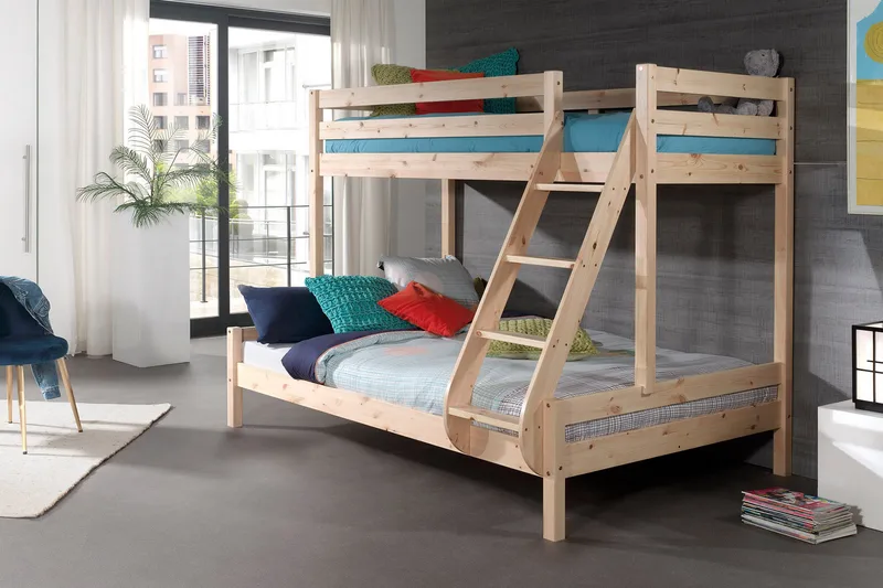 Perhesänky Prinken - Puu/Ruskea - Huonekalut - Sänky - Kerrossängyt - Parvisänky