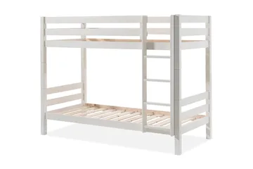 Pirue kerrossänky 105,4 cm puuta männyn ulkonäöllä - Valkoinen - Huonekalut - Sänky - Kerrossängyt