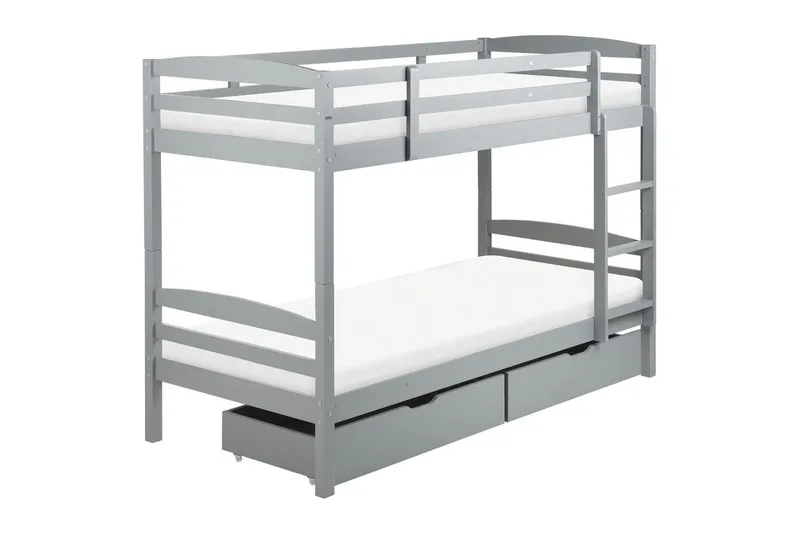 Våningssäng med lådor Beliani Regat med lådor Grå Grey, undefined