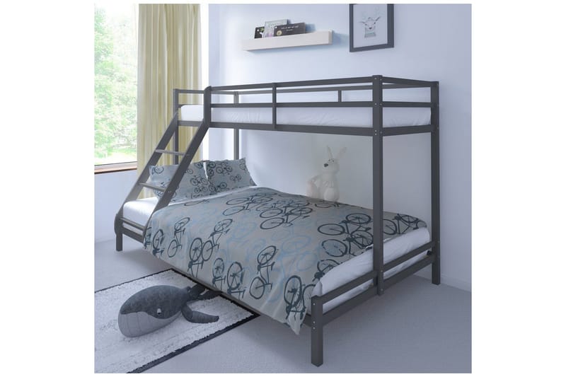 Kerrossänky Alpi 280x142x143 cm, Harmaa - 280x142x143 cm, Harmaa - Huonekalut - Sänky - Kerrossängyt - Parvisänky