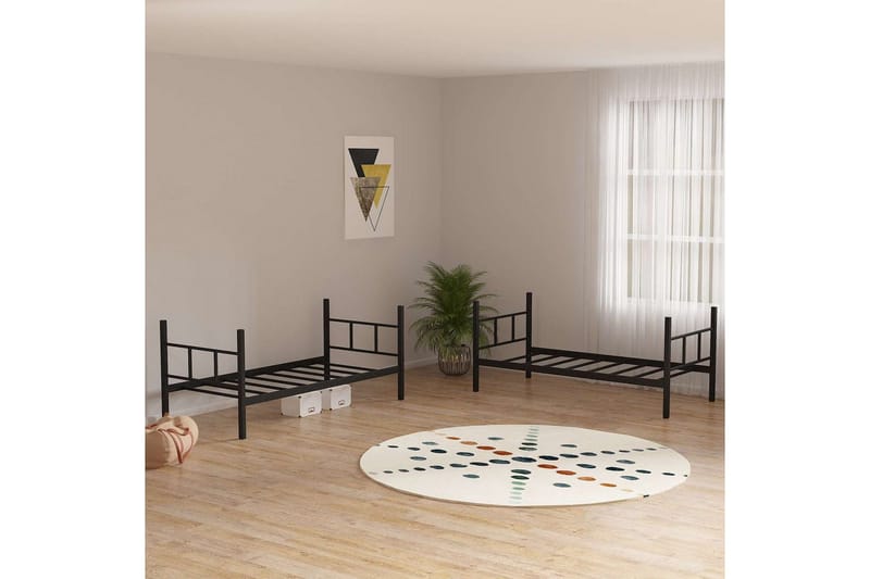 Kerrossänky Defneia Musta - Musta - Huonekalut - Sänky - Sänkykehikot & sängynrungot