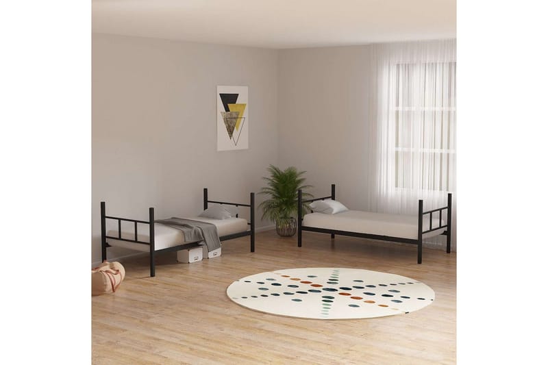 Kerrossänky Defneia Musta - Musta - Huonekalut - Sänky - Sänkykehikot & sängynrungot