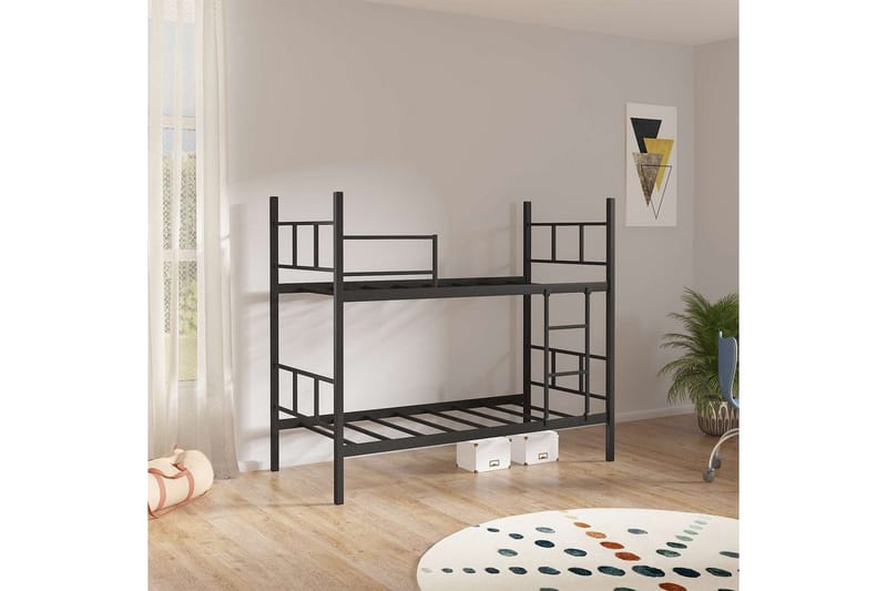 Kerrossänky Defneia Musta - Musta - Huonekalut - Sänky - Sänkykehikot & sängynrungot