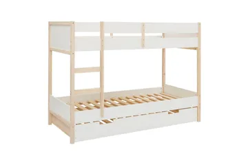 Kerrossänky Square Line Valkoinen, 150x205x96 cm - Valkoinen, 150x205x96 cm - Huonekalut - Sänky - Kerrossängyt