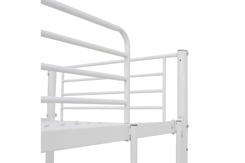 Kerrossänky pöydän rungolla valkoinen metalli 90x200 cm - Huonekalut - Sänky - Kerrossängyt