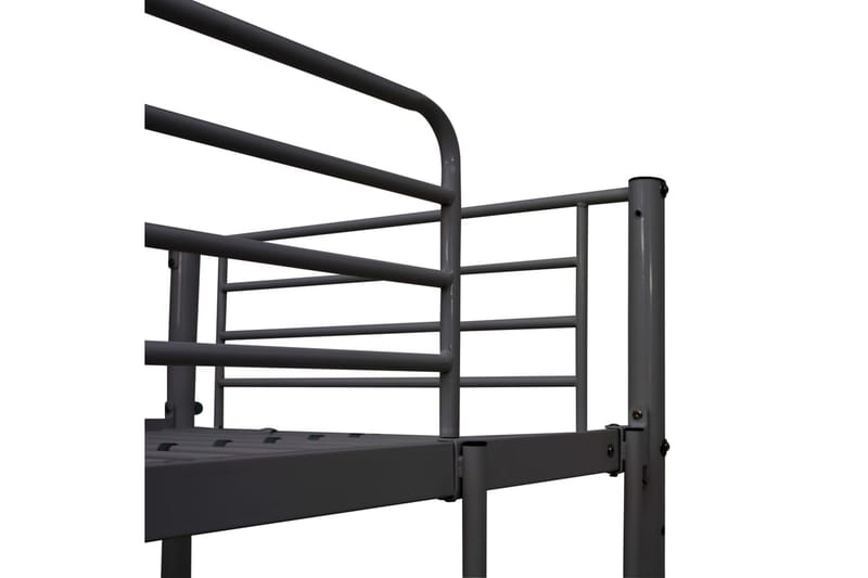 Kerrossänky pöydän rungolla musta metalli 90x200 cm - Huonekalut - Sänky - Kerrossängyt