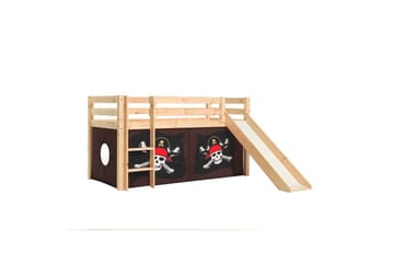 Keskikorkea sänky, jossa verho ja liukumäki Pino Luonnollinen, Karibian merirosvot