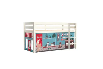 Keskikorkea sänky, jossa verho Pino Valkoinen, Lemmikkikauppa