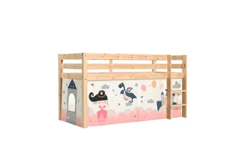 Keskikorkea sänky, jossa verho Pino Luonnollinen, Prinsessa Sophie