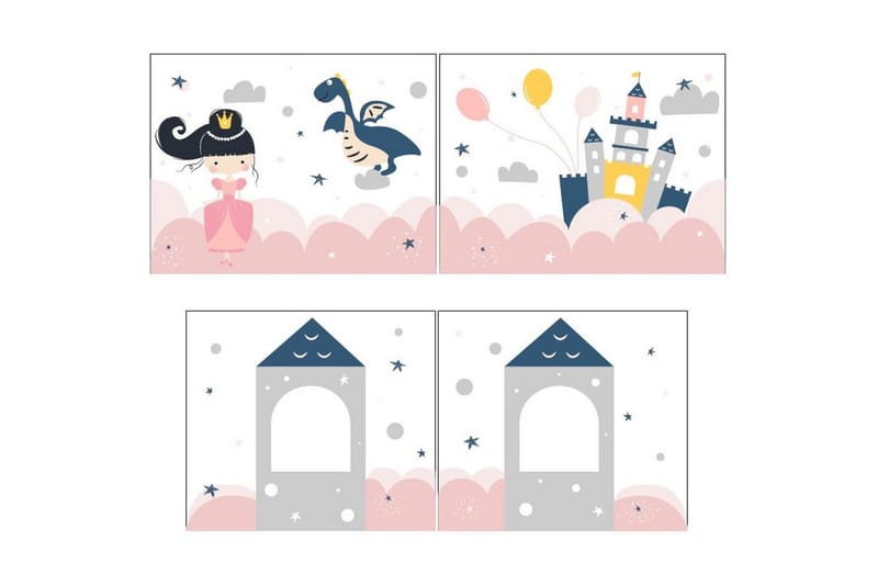 Keskikorkea sänky, jossa verho Pino Luonnollinen, Prinsessa Sophie - Luonnollinen, Prinsessa Sophie - Huonekalut - Sänky - Kerrossängyt