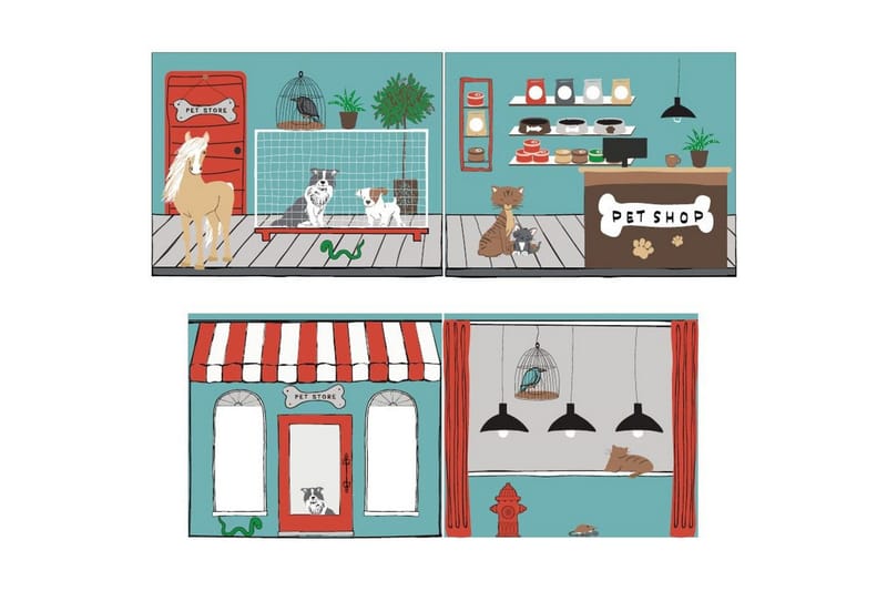 Keskikorkea sänky, jossa verho Pino Luonnollinen, Lemmikkikauppa - Luonnollinen, Lemmikkikauppa - Huonekalut - Sänky - Kerrossängyt