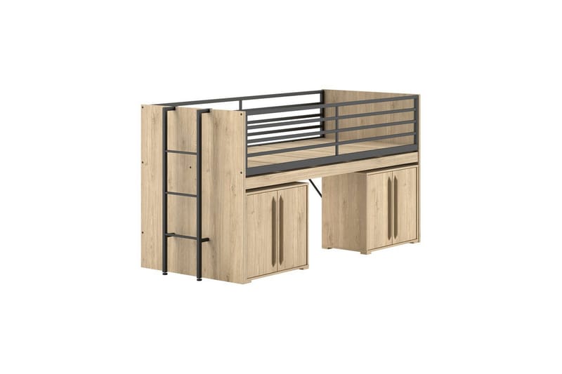 Keskikorkea sänky ja 2 kaappia Sam Tammi, Tammi