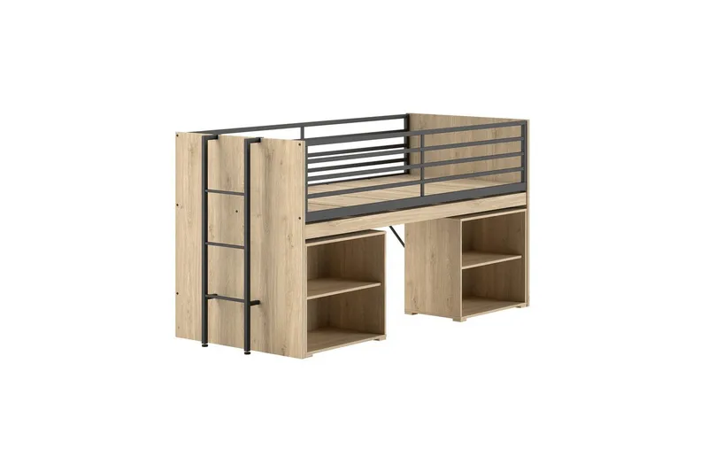 Keskikorkea sänky ja 2 kirjahyllyä Sam Tammi, Tammi