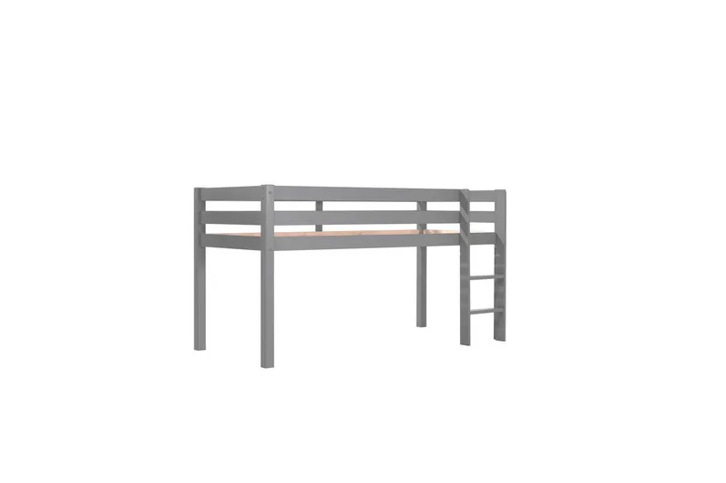 Keskikorkea sänky verholla Pino Astro Harmaa, Harmaa, Ilman liukumäkeä, Tunnelein, Tunnelin kanssa, 3 - Harmaa, Harmaa, Ilman liukumäkeä, Tunnelein, Tunnelin kanssa, 3 - Huonekalut - Sänky - Kerrossängyt