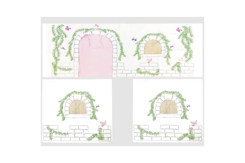 Keskikorkea sänky verholla Pino Birdy Luonnollinen, Luonnollinen, Ilman liukumäkeä, Birdy, Ei taskuja - Luonnollinen, Luonnollinen, Ilman liukumäkeä, Birdy, Ei taskuja - Huonekalut - Sänky - Kerrossängyt