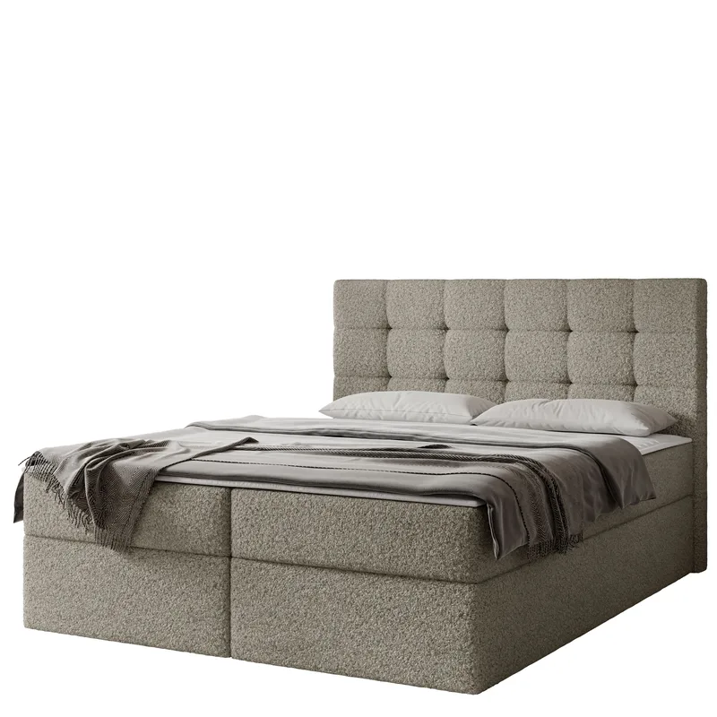 Kleiv jenkkisänky säilytystilalla 140x200 cm - harmaa - Huonekalut - Sänky - Yhden hengen sängyt