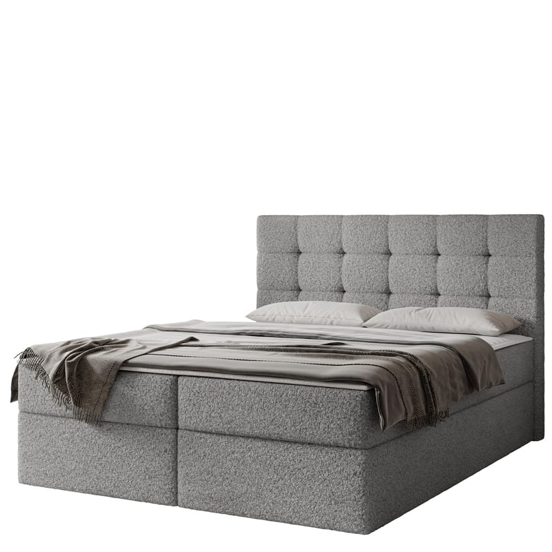 Kleiv jenkkisänky säilytystilalla 160x200 cm - harmaa - Huonekalut - Sänky - Sängyt säilytystilalla