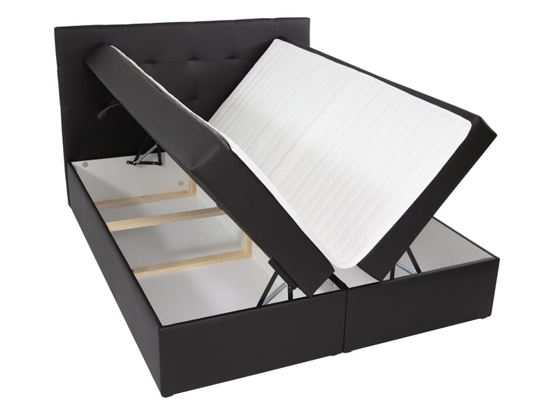 Kleiv jenkkisänky säilytystilalla 160x200 cm - harmaa - Huonekalut - Sänky - Yhden hengen sängyt