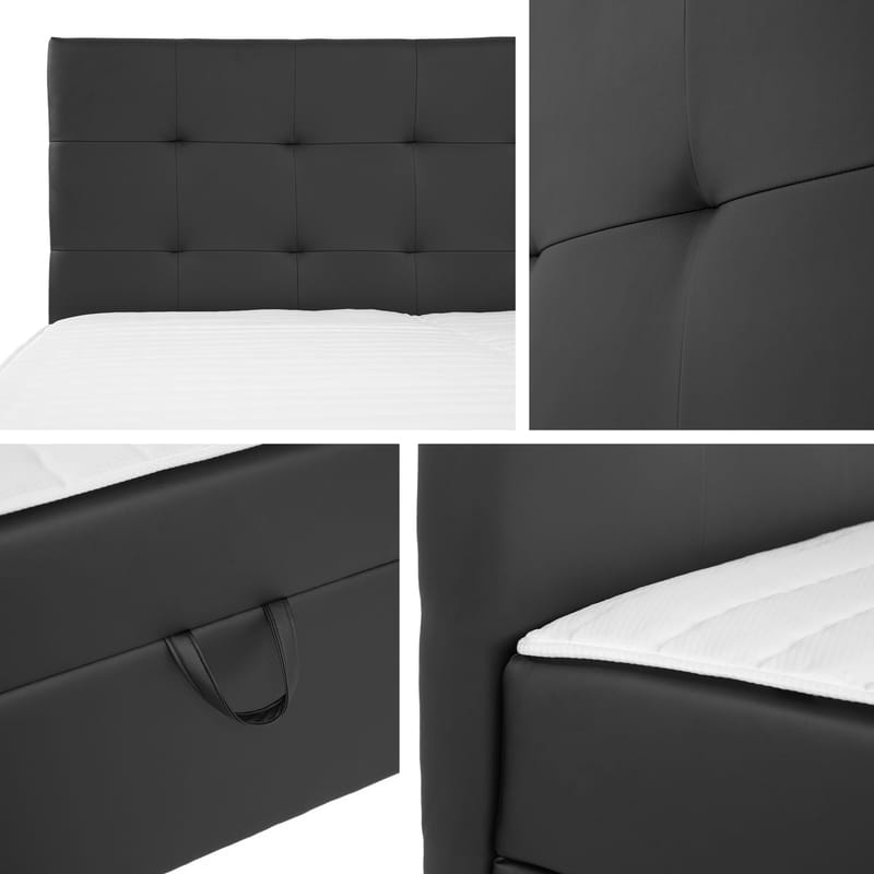 Kleiv jenkkisänky säilytystilalla 160x200 cm - ruskea - Huonekalut - Sänky - Yhden hengen sängyt