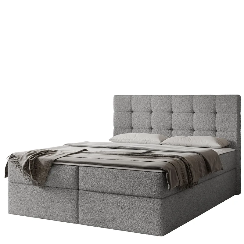 Kleiv jenkkisänky säilytystilalla 180x200 cm - harmaa - Huonekalut - Sänky - Sängyt säilytystilalla