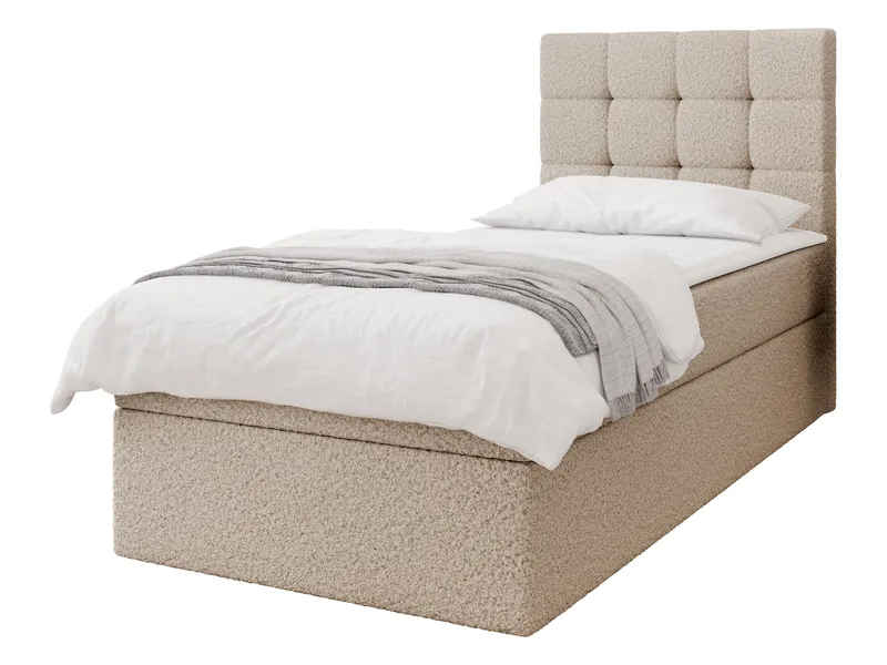 Kleiv jenkkisänky säilytystilalla 80x200 cm - beige - Huonekalut - Sänky - Yhden hengen sängyt