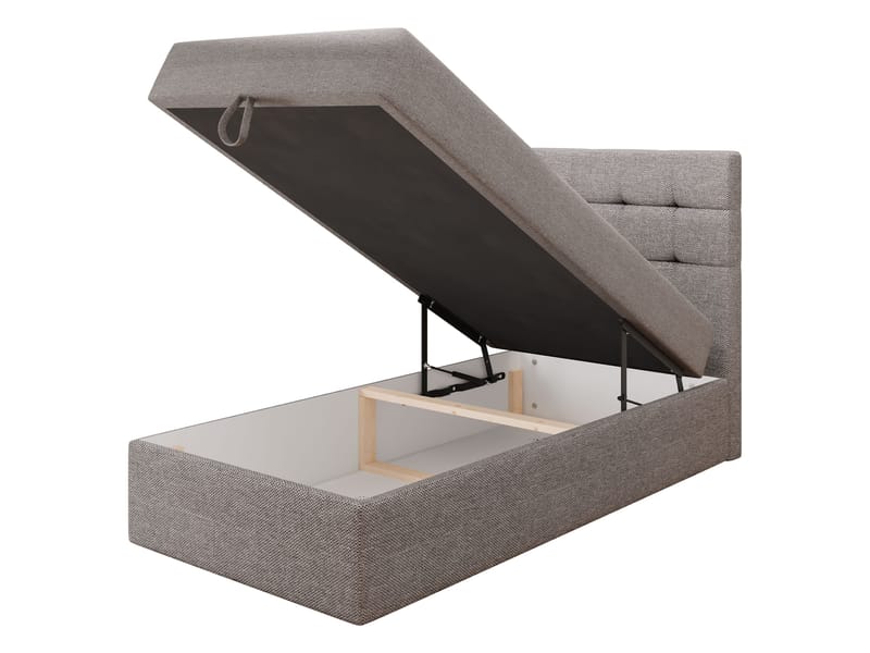 Kleiv jenkkisänky säilytystilalla 80x200 cm - ruskea - Huonekalut - Sänky - Yhden hengen sängyt