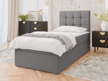 Kleiv jenkkisänky säilytystilalla 90x200 cm - harmaa - Huonekalut - Sänky - Sängyt säilytystilalla
