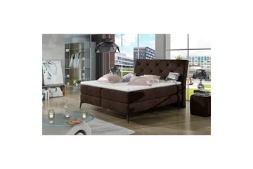 Komplett sängpaket kontinentalsäng Eltap Mörkbrun 140x200 DEL