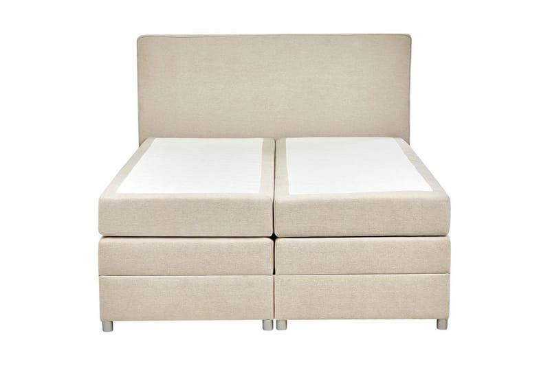 Kontinentalsäng Beliani Minister Beige-Silver, 160x200 cm Beige 160x200 - Huonekalut - Sänky - Jenkkisängyt