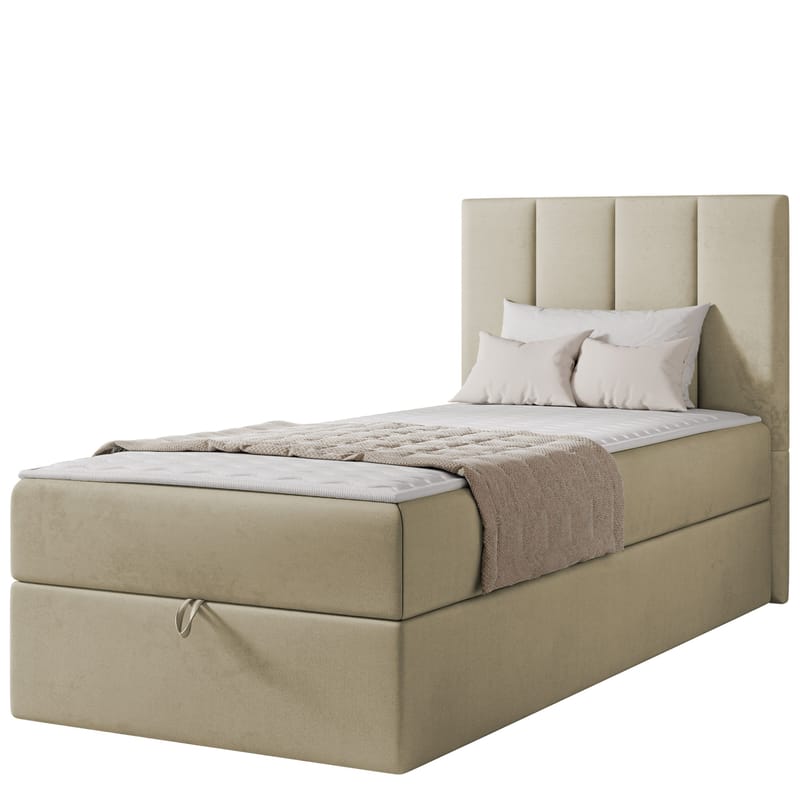 Laggano-sänkypaketti, jenkkisänky 80x200 cm - Polo 872 beige - Huonekalut - Sänky - Sängyt säilytystilalla
