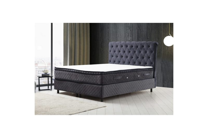 Lamoon Complete Bed -paketti 120x200 cm - Antrasiitti - Huonekalut - Sänky - Sänkypaketti