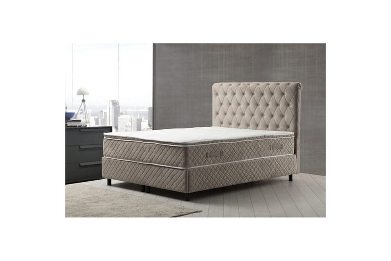 Lamoon Complete Bed -paketti 140x200 cm - Beige - Huonekalut - Sänky - Sänkypaketti