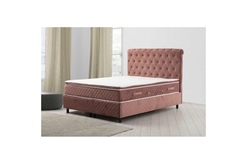 Lamoon Complete Bed -paketti 140x200 cm - Poskipunanpinkki - Huonekalut - Sänky - Sänkypaketti