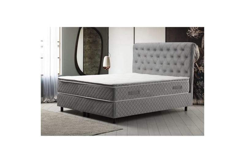 Lamoon Complete Bed -paketti 120x200 cm - Harmaa - Huonekalut - Sänky - Sänkypaketti