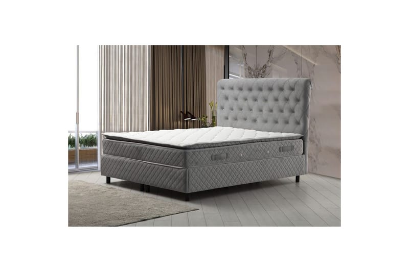 Lamoon Complete Bed -paketti 120x200 cm - Harmaa - Huonekalut - Sänky - Sänkypaketti