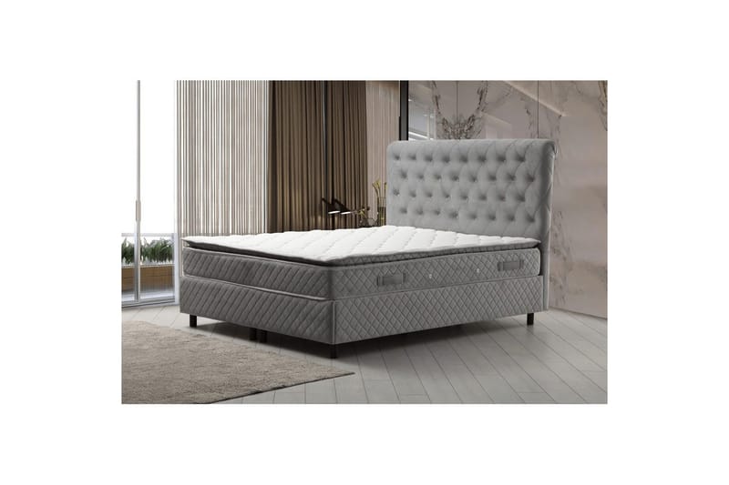 Lamoon Complete Bed -paketti 160x200 cm - Harmaa - Huonekalut - Sänky - Sänkypaketti