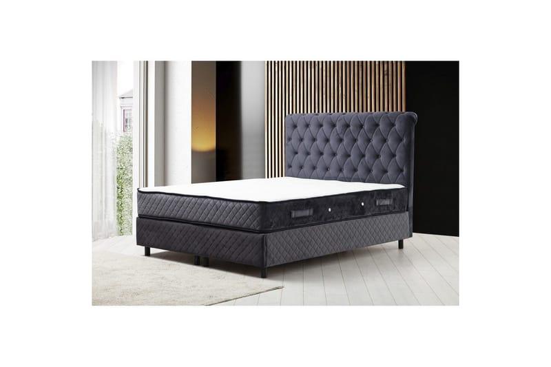 Lamoon Complete Bed -paketti 140x200 cm - Antrasiitti - Huonekalut - Sänky - Sänkypaketti