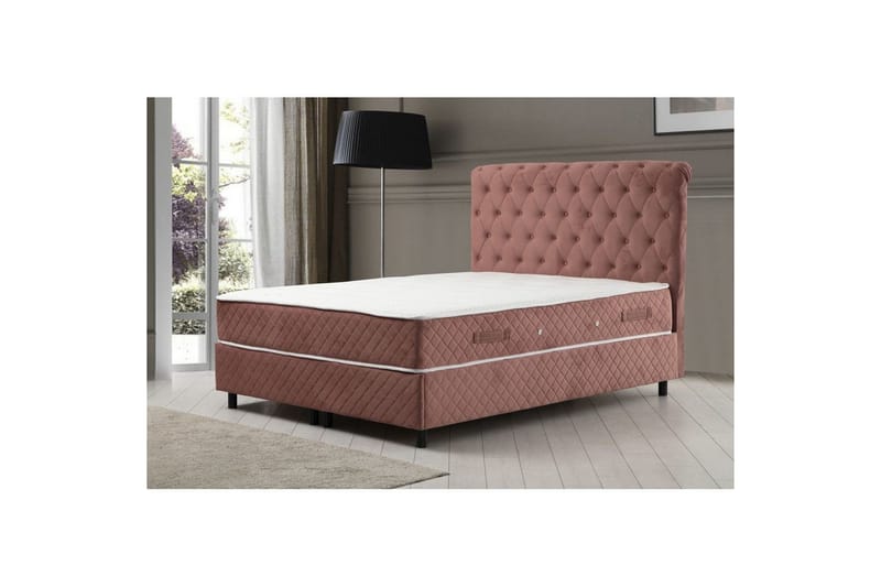 Lamoon Complete Bed -paketti 140x200 cm - Poskipunanpinkki - Huonekalut - Sänky - Sänkypaketti