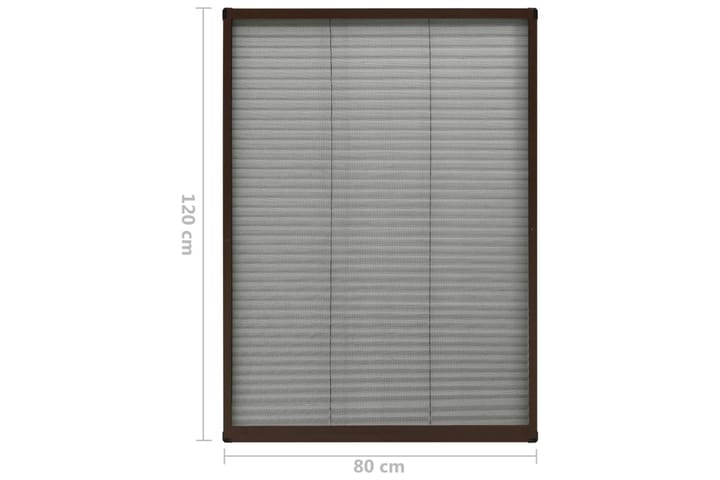 Laskostettu hyönteisverkko ikkunaan 80x120 cm alumiini ruske - Ruskea - Sänkykehikot & sängynrungot