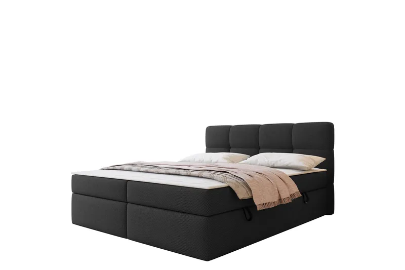 Leckersbo sängpaketti kontinentalsänky 180x200 cm - Musta - Huonekalut - Sänky - Sängyt säilytystilalla