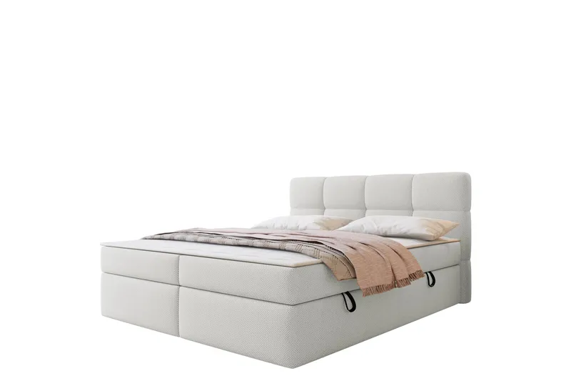 Leckersbo Sänkypaketti Kontinentalsänky 160x200 cm - Valkoinen - Huonekalut - Sänky - Sängyt säilytystilalla