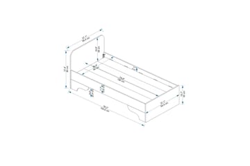 Luses Sängynrunko 94,4x194 cm - Ruskea - Huonekalut - Sänky - Sänkykehikot & sängynrungot