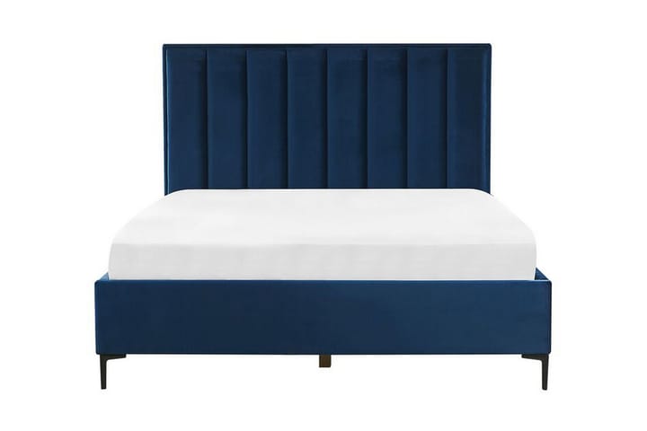 Makuuhuonesetti Parisänky 160x200 cm Tummansininen SEZANNE - Sininen - Runkopatjasängyt - Sänkypaketti