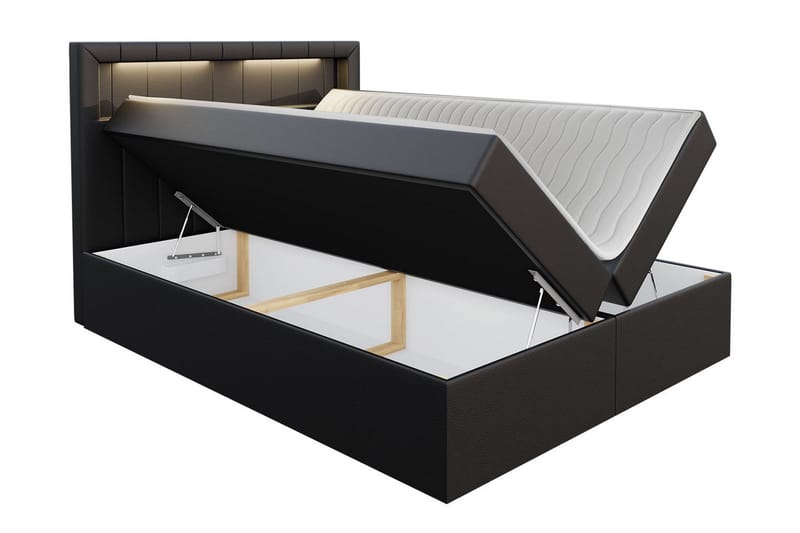 Masone Sängpaketti Kontinentalsänky 200x200 cm - Punainen - Huonekalut - Sänky - Sängyt säilytystilalla