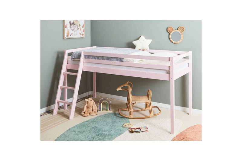 Matala kerrossänky Ascoux - Vaaleanpunainen - Huonekalut - Sänky - Kerrossängyt